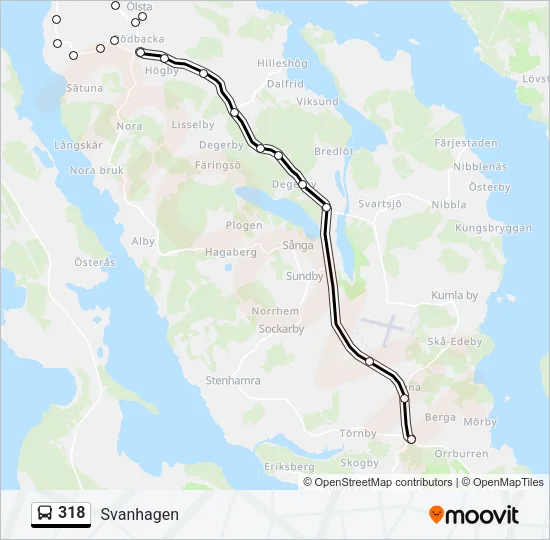 318 Bus Line Map