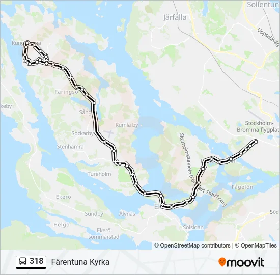 318 Bus Line Map