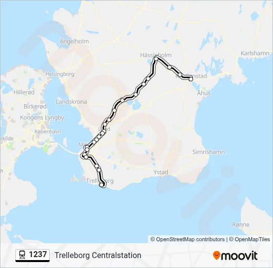 1237 tåg Linje karta