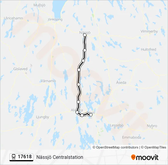 17618 tåg Linje karta