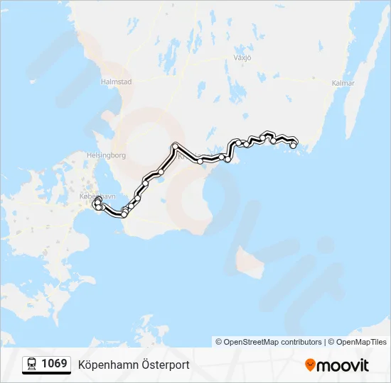 1069 tåg Linje karta