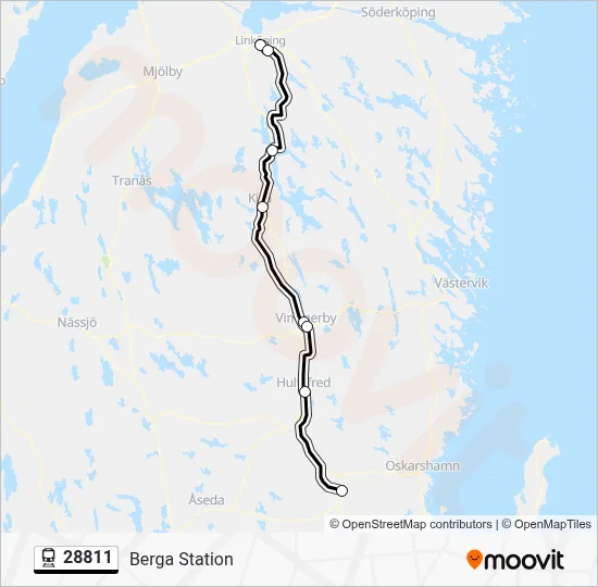 28811 tåg Linje karta