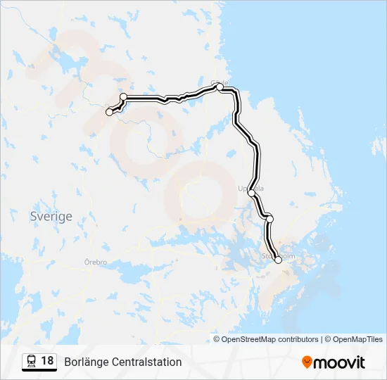 18 Route: Schedules, Stops & Maps - Borlänge Centralstation (Updated)