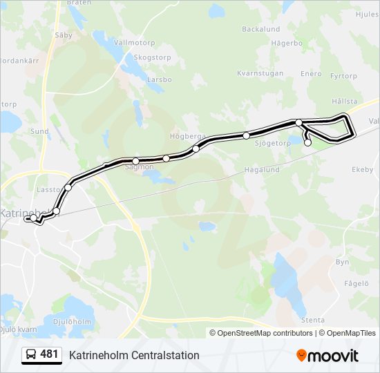 481 bus Line Map