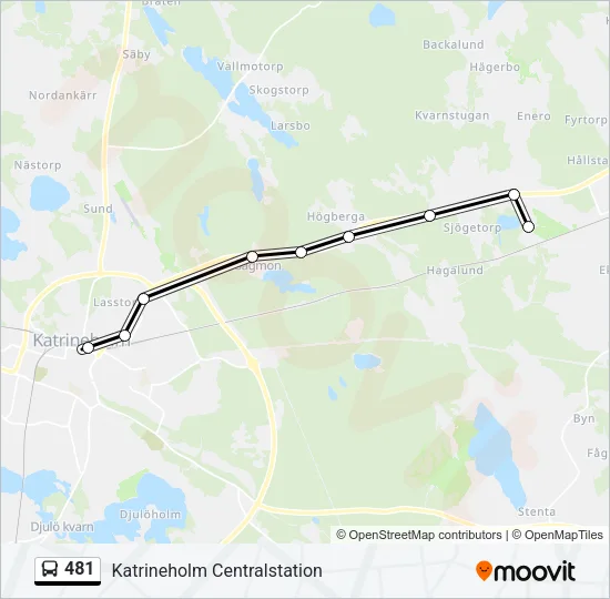 481 Bus Line Map