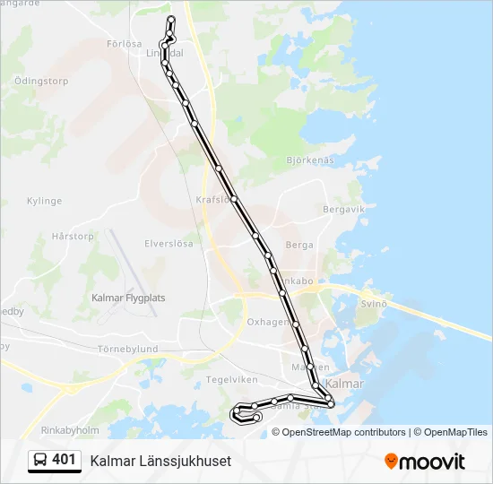 401 Bus Line Map