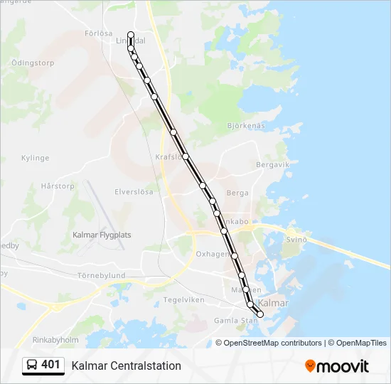 401 Bus Line Map