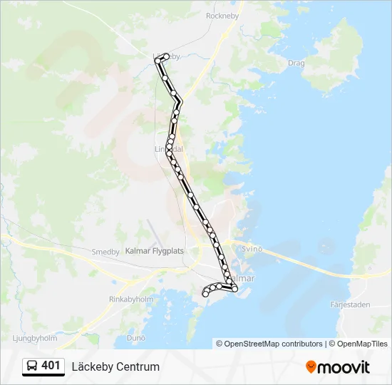 401 Bus Line Map