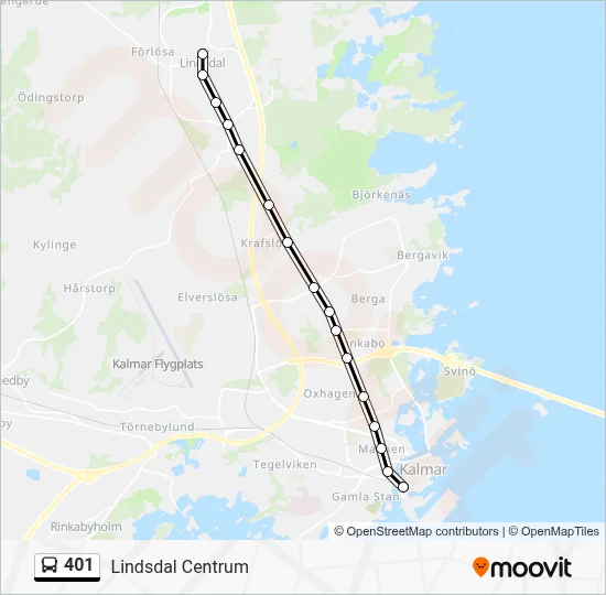401 Bus Line Map
