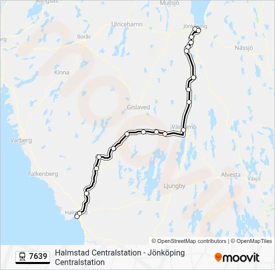 7639 tåg Linje karta