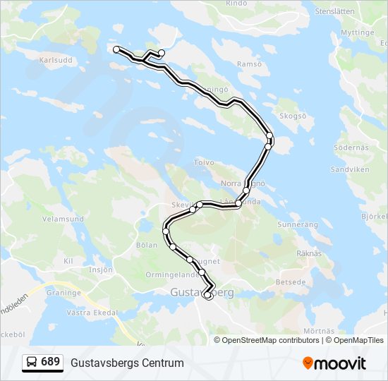 689 bus Line Map