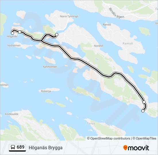 689 bus Line Map