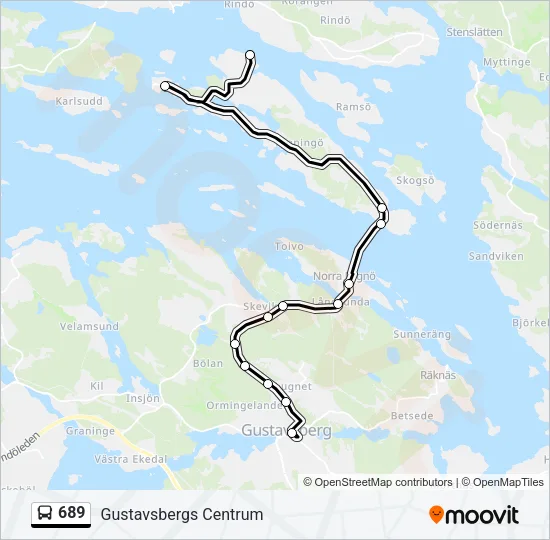 689 Bus Line Map