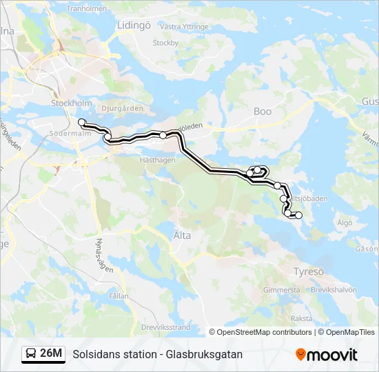 26M Bus Line Map