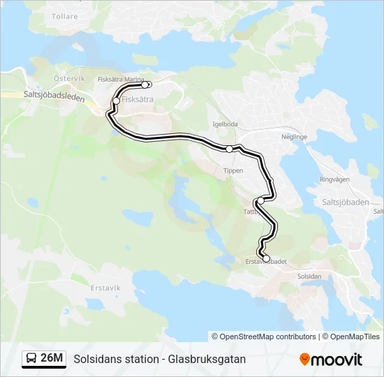 26M Bus Line Map