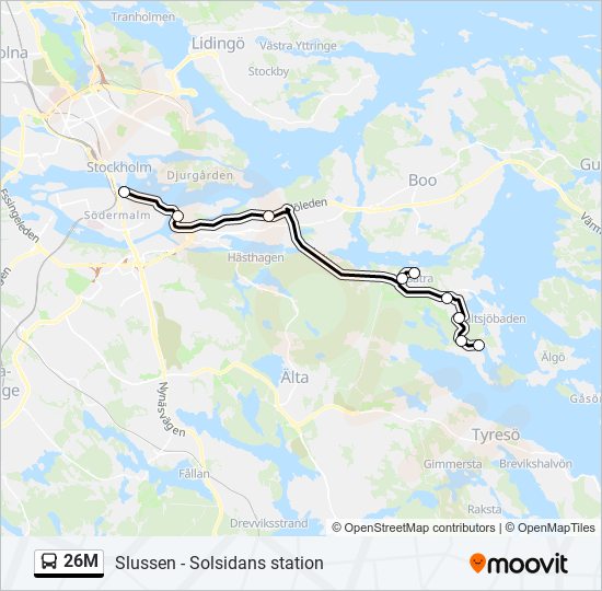 26m Route: Schedules, Stops & Maps - Slussen (Updated)