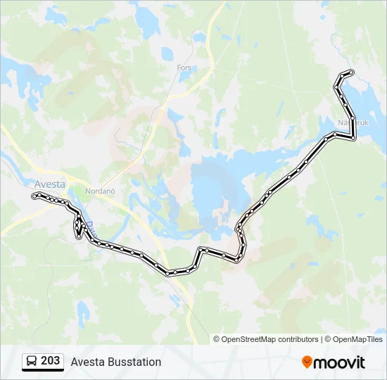 203 Bus Line Map