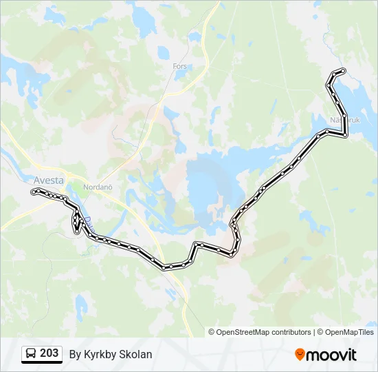 203 Bus Line Map