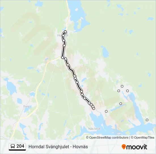 204 Bus Line Map