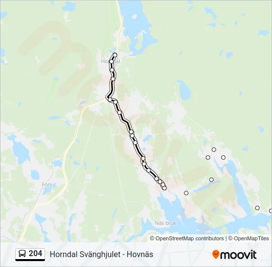 204 Bus Line Map