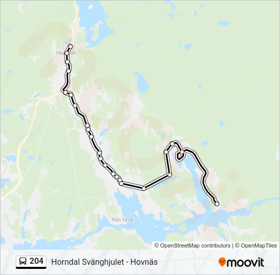 204 Bus Line Map