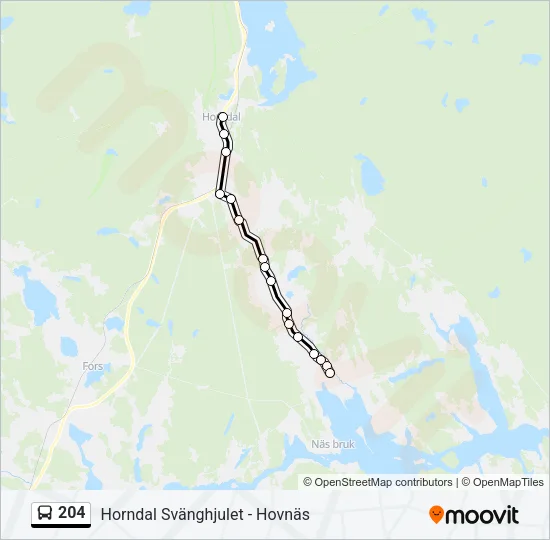 204 Bus Line Map
