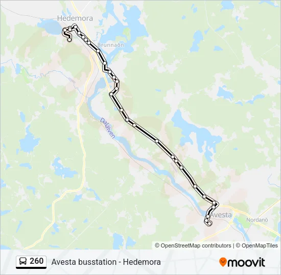 260 Bus Line Map