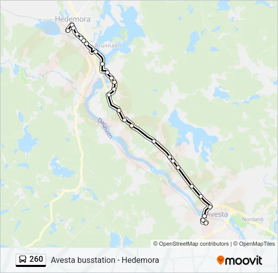 260 Bus Line Map