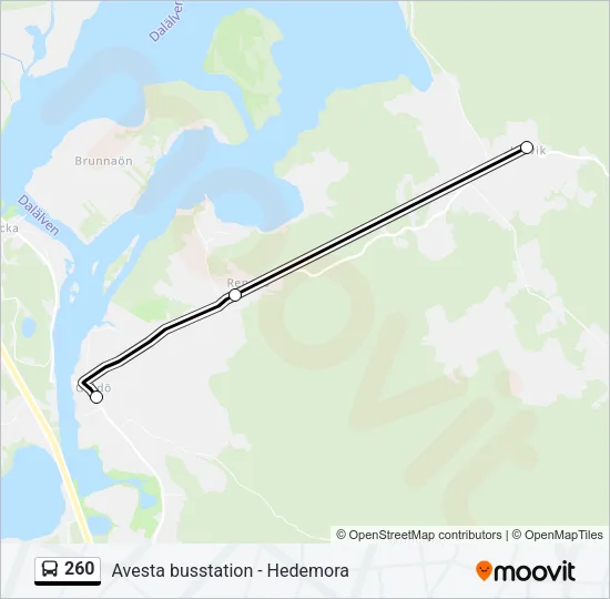 260 Bus Line Map