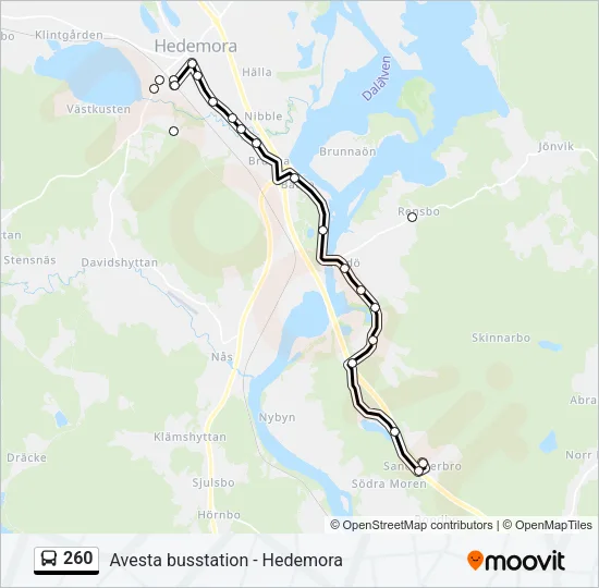 260 Bus Line Map
