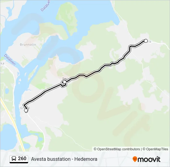 260 Bus Line Map