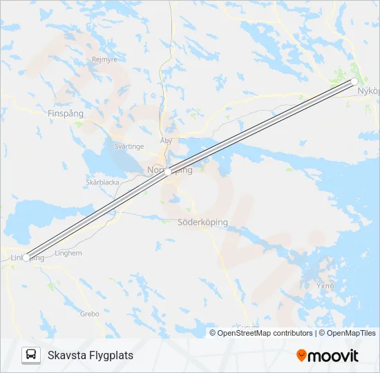 FLYGBUSSARNA Bus Line Map