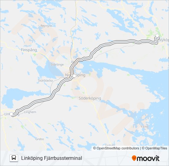 FLYGBUSSARNA bus Line Map