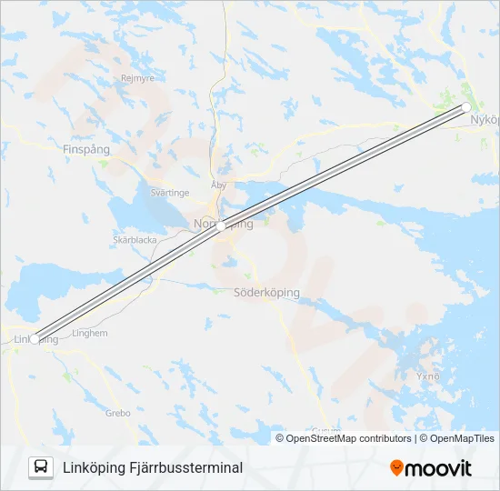 FLYGBUSSARNA Bus Line Map