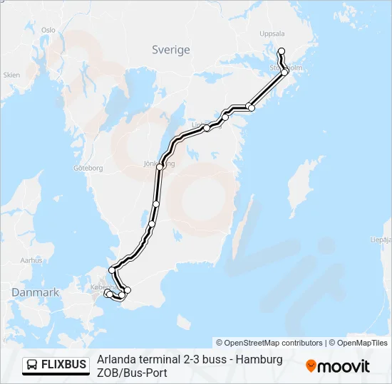 FLIXBUS Bus Line Map