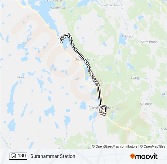 130 bus Line Map