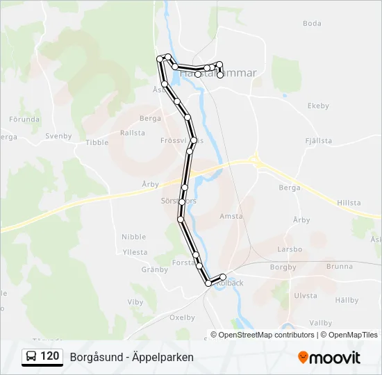 120 Bus Line Map