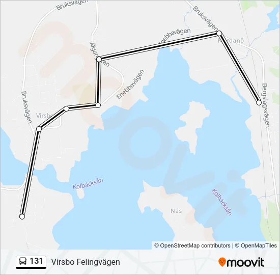 131 Bus Line Map