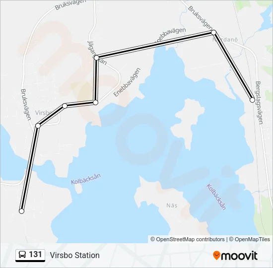 131 Bus Line Map
