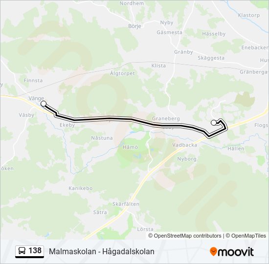 138 bus Line Map