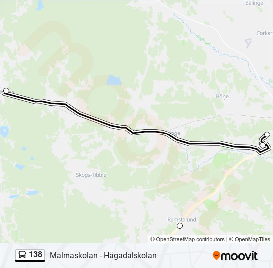 138 bus Line Map