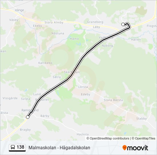 138 bus Line Map