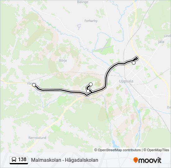 138 bus Line Map