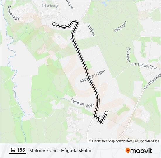 138 bus Line Map