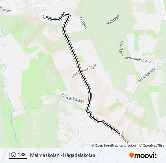 138 bus Line Map