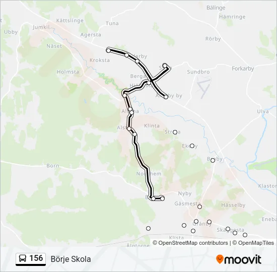 156 Bus Line Map