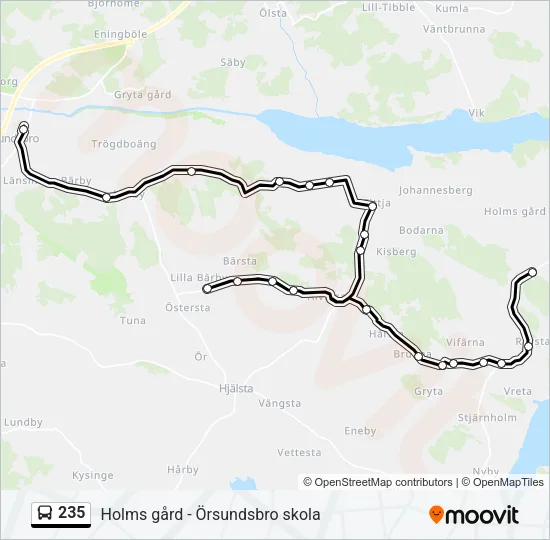235 Bus Line Map