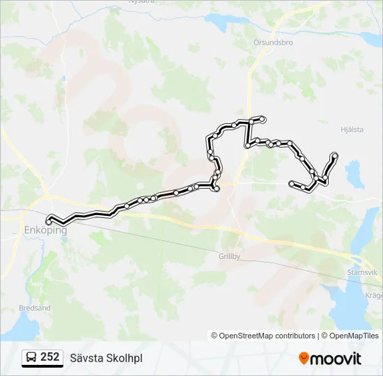 252 Bus Line Map