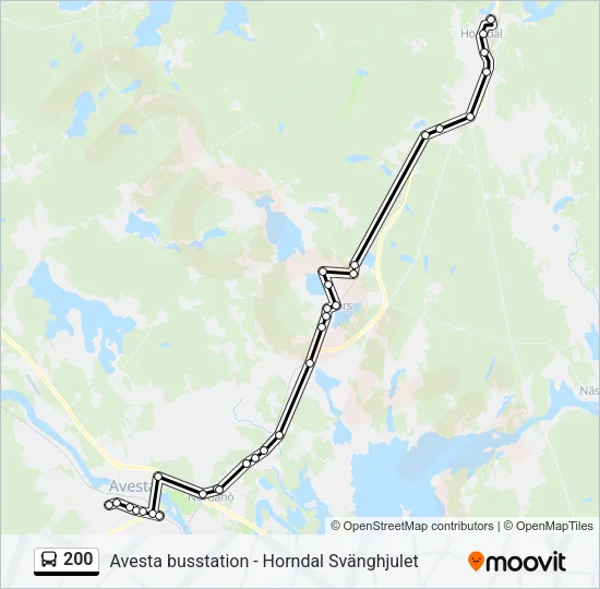 200 Bus Line Map