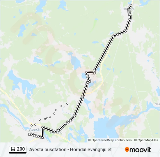 200 Bus Line Map